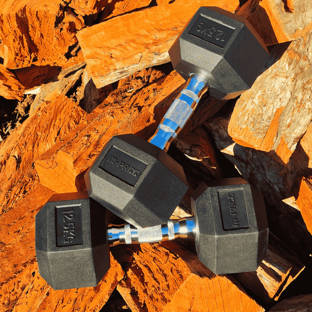 Premium Rubber Hex Dumbbells M-Pacc