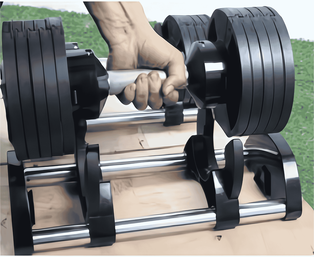 4kg-24kg Adjustable Dumbbell - PAIR M-Pacc
