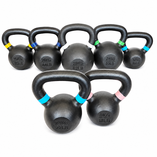 M-PACC Cast Iron Kettlebell Set (8kg-28kg)
