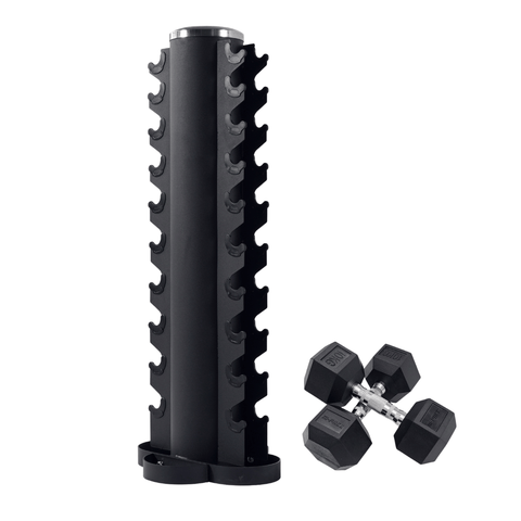 10 Pair Rubber Hex Dumbbell Rack - Rack Only (1-10kg) M-Pacc