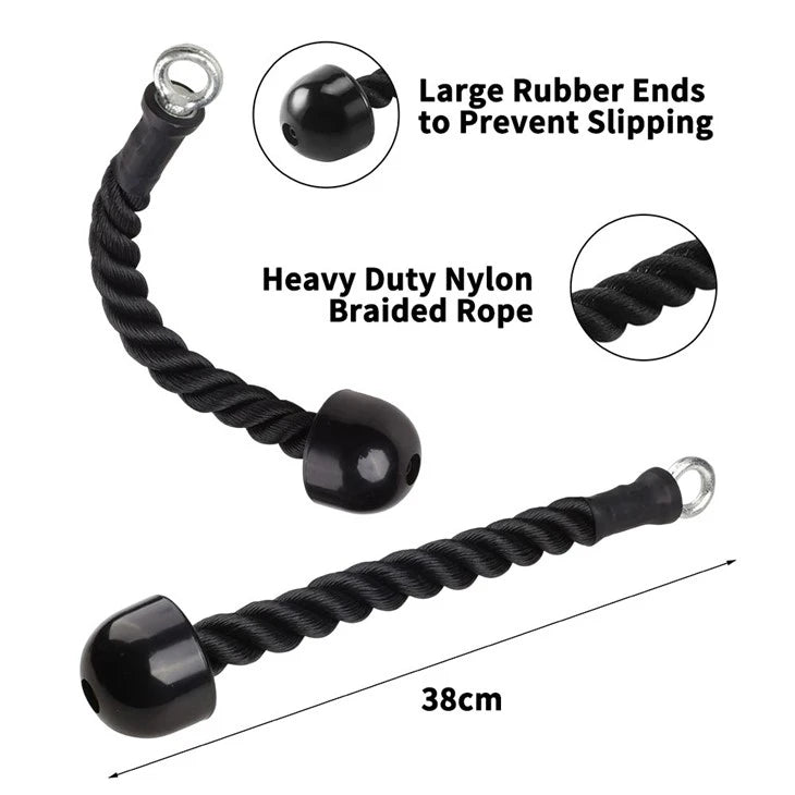 M-PACC Single Tricep Rope 38cm Cable Attachment | PRE ORDER - DUE EARLY NOV